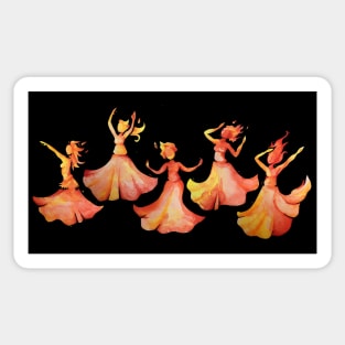 Fire dancers Sticker